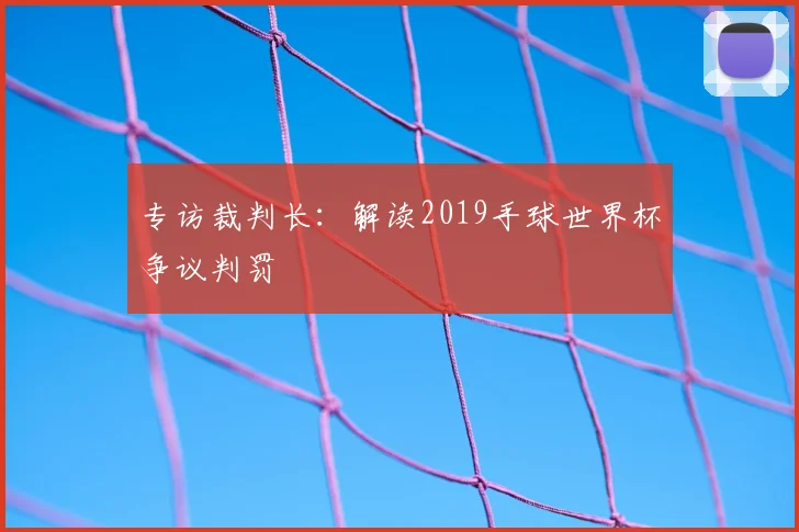 专访裁判长:解读2019手球世界杯争议判罚