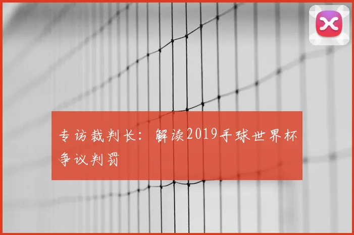 专访裁判长:解读2019手球世界杯争议判罚